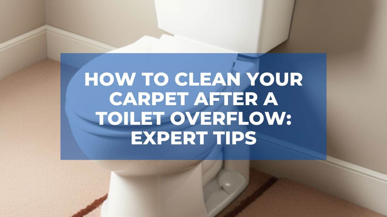 How to Clean Your Carpet After a Toilet Overflow